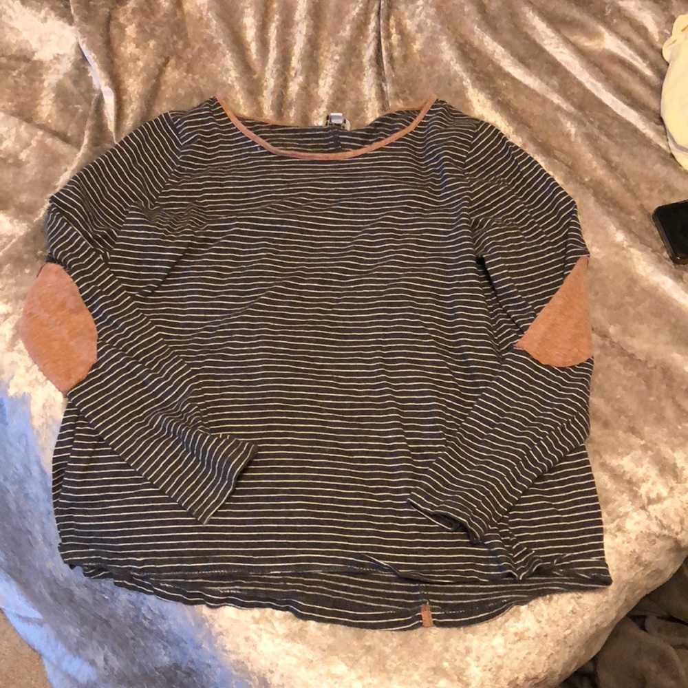 striped long sleeve top